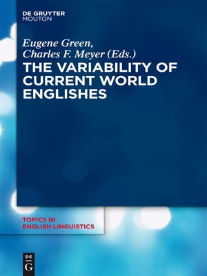 cover image of The Variability of Current World Englishes